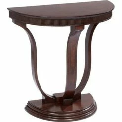 55 Downing Street Vintage Oak Wood Half-Round Console Table 31" x 17 1/4" Dark Brown for Living Room Bedroom Entryway House Office -Console Tables Sales unnamed file 5231