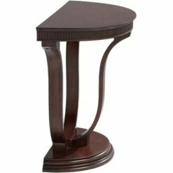 55 Downing Street Vintage Oak Wood Half-Round Console Table 31" x 17 1/4" Dark Brown for Living Room Bedroom Entryway House Office -Console Tables Sales unnamed file 5232