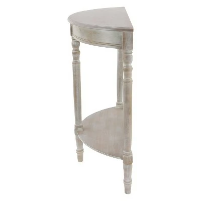 Wood Half Round Console Table Taupe - Olivia & May 4 Wood Half Round Console Table Taupe - Olivia & May - Image 2