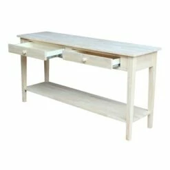Spencer Console Server Table Unfinished Light Brown - International Concepts -Console Tables Sales unnamed file 526