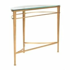 Baur Antique Gold Glass Console Table Gold - Safavieh -Console Tables Sales unnamed file 5274