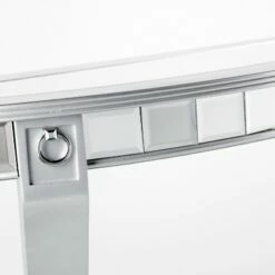 Lupina Glam Demilune Console Table Matte silver - Aiden Lane
