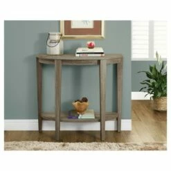 Accent Table - Half Moon Shape - Dark Taupe - EveryRoom