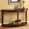 Renson Curved Glass Top Sofa Table Dark Red - HOMES: Inside + Out -Console Tables Sales unnamed file 5309