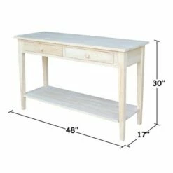 Spencer Console Server Table Unfinished Light Brown - International Concepts -Console Tables Sales unnamed file 531