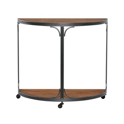 Olivia & May Industrial Metal Console Table Brown - Olivia & May 4 Olivia & May Industrial Metal Console Table Brown - Olivia & May - Image 2
