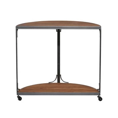 Olivia & May Industrial Metal Console Table Brown - Olivia & May 7 Olivia & May Industrial Metal Console Table Brown - Olivia & May - Image 5
