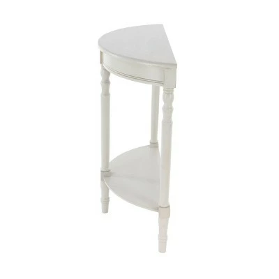 Olivia & May Farmhouse Wooden Console Table Cream - Olivia & May 5 Olivia & May Farmhouse Wooden Console Table Cream - Olivia & May - Image 3