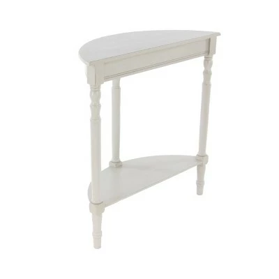 Olivia & May Farmhouse Wooden Console Table Cream - Olivia & May 6 Olivia & May Farmhouse Wooden Console Table Cream - Olivia & May - Image 4