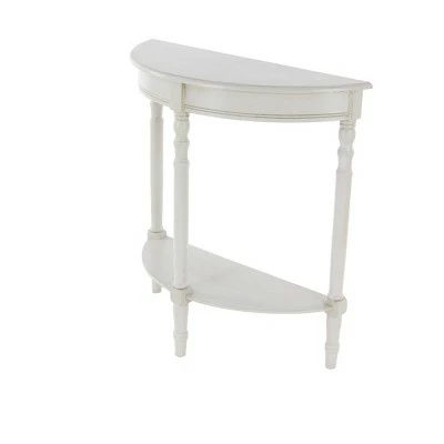 Olivia & May Farmhouse Wooden Console Table Cream - Olivia & May 7 Olivia & May Farmhouse Wooden Console Table Cream - Olivia & May - Image 5