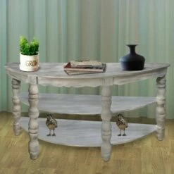 Wooden Console Table with 2 Shelves and Turned Legs Gray - The Urban Port 9 Wooden Console Table with 2 Shelves and Turned Legs Gray - The Urban Port -Console Tables Sales unnamed file 5365