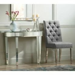 Studio 55D Luxury Mirrored Console Table 39 1/2" x13 3/4" Antique Silver for Living Room Bedroom Bedside Entryway House Bathroom -Console Tables Sales unnamed file 5409