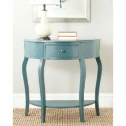 Jan Demilune Console Table - Safavieh Blue