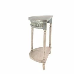 Olivia & May Traditional Half Round Side Table Beige - Olivia & May -Console Tables Sales unnamed file 5440