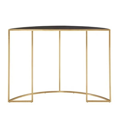 Jocelyn Antique Metal Half Round Sofa Table Gold - Inspire Q 6 Jocelyn Antique Metal Half Round Sofa Table Gold - Inspire Q - Image 4