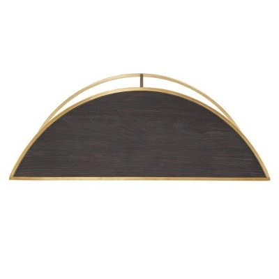 Jocelyn Antique Metal Half Round Sofa Table Gold - Inspire Q 7 Jocelyn Antique Metal Half Round Sofa Table Gold - Inspire Q - Image 5