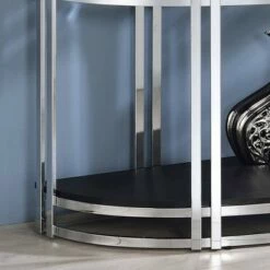 Newbliss Glass Top Sofa Table - miBasics Chrome -Console Tables Sales unnamed file 5469