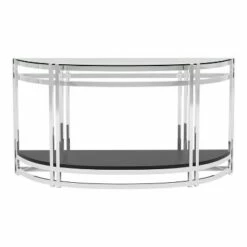Newbliss Glass Top Sofa Table - miBasics Chrome -Console Tables Sales unnamed file 5470