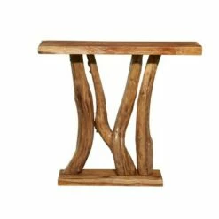 Olivia & May Contemporary Teak Wood Console Table Brown - Olivia & May -Console Tables Sales unnamed file 5512