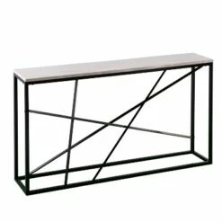 Arendale Faux Marble Skinny Console Table - Aiden Lane Tan/gray -Console Tables Sales unnamed file 556
