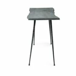 Chesley Handcrafted Modern Industrial Acacia Wood Console Table Sandblasted Gray/Black - Christopher Knight Home -Console Tables Sales unnamed file 5560