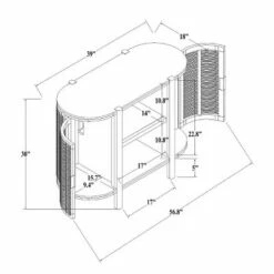 Threshold Designed W/Studio McGee Portola Hills Caned Door Console with Shelves - Threshold™ designed with Studio McGee Natural -Console Tables Sales unnamed file 5594