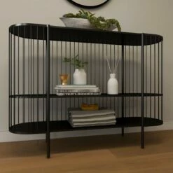Olivia & May Contemporary Metal Console Table Black - Olivia & May -Console Tables Sales unnamed file 5656
