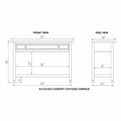 Country Cottage Media/Console Table Antique Finish - Alaterre Furniture White -Console Tables Sales unnamed file 5674