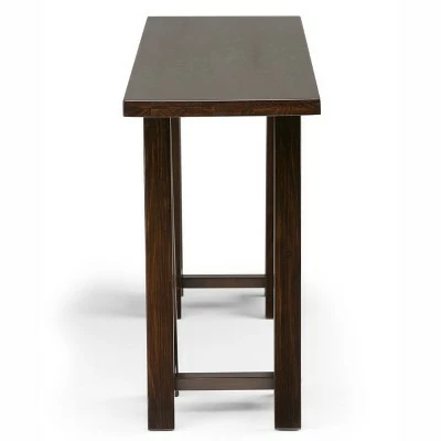 Hawkins Solid Wood Console Sofa Table - Wyndenhall Medium Saddle Brown 7 Hawkins Solid Wood Console Sofa Table - Wyndenhall Medium Saddle Brown - Image 5