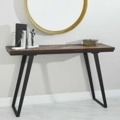 Contemporary Mango Wood Console Table Brown - Venus Williams Collection