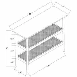 Hearth & Hand W/Magnolia Furniture Wood & Cane Console Table - Hearth & Hand™ with Magnolia Black -Console Tables Sales unnamed file 58