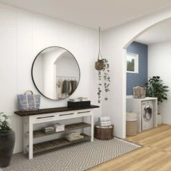 Olivia & May Farmhouse Wood Rectangle Console Table White - Olivia & May -Console Tables Sales unnamed file 604