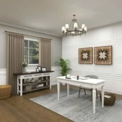 Olivia & May Farmhouse Wood Rectangle Console Table White - Olivia & May -Console Tables Sales unnamed file 605