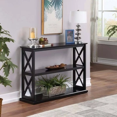 Breighton Home Oxford Deluxe 3 Tier Console Table - Johar Furniture Black 6 Breighton Home Oxford Deluxe 3 Tier Console Table - Johar Furniture Black - Image 4