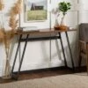 Urban Industrial Entry Table with Wood and Metal - Saracina Home Dark Walnut -Console Tables Sales unnamed file 645