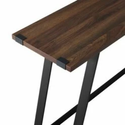 Urban Industrial Entry Table with Wood and Metal - Saracina Home Dark Walnut -Console Tables Sales unnamed file 647