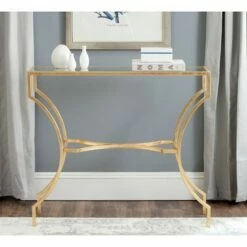 Alphonse Console - Gold/Glass - Safavieh