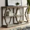 Crestview Collection Farmhouse Chestnut Wood Three-Tier Console Table 64" x 36" Brown Antique White for Living Room Entryway House -Console Tables Sales unnamed file 693