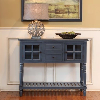 Decor Therapy Morgan Two Door Console Table - Décor Therapy Navy 7 Decor Therapy Morgan Two Door Console Table - Décor Therapy Navy - Image 5