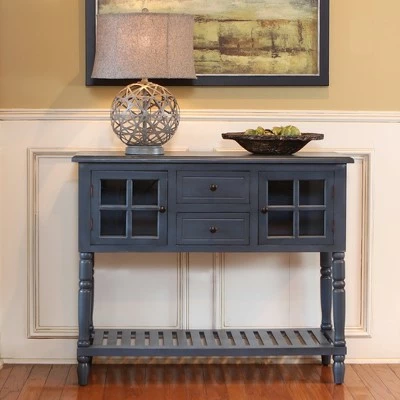 Decor Therapy Morgan Two Door Console Table - Décor Therapy Navy 8 Decor Therapy Morgan Two Door Console Table - Décor Therapy Navy - Image 6