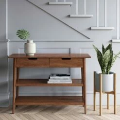 Ellwood Wood Console Table with Drawers - Project 62™ Natural