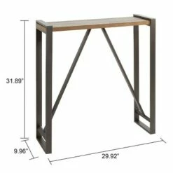 Slim Trestle Frame Console Table Gunmetal/Wood - Silverwood -Console Tables Sales unnamed file 747
