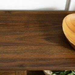 Visconti Boho Slat Door Entry Table - Saracina Home Dark Walnut -Console Tables Sales unnamed file 758