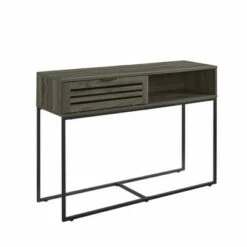 Visconti Boho Slat Door Entry Table - Saracina Home Dark Walnut -Console Tables Sales unnamed file 763