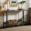 Benny Urban Industrial Angle Iron Entryway Table - Saracina Home Dark Walnut -Console Tables Sales unnamed file 773