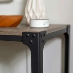 Benny Urban Industrial Angle Iron Entryway Table - Saracina Home Dark Walnut -Console Tables Sales unnamed file 777