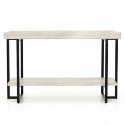 Grislare Rectangular Sofa Table - HOMES: Inside + Out Antique White/black -Console Tables Sales unnamed file 824