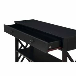 Titan 1 Drawer Console Table with Shelves - Breighton Home Black -Console Tables Sales unnamed file 842