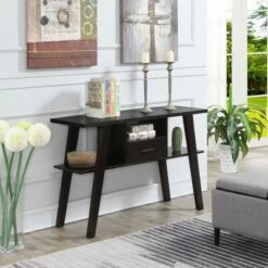 Breighton Home Newport Mike Console Table with Drawer - Johar Furniture Gray