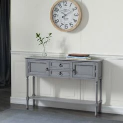 Olivia & May Traditional Wood Console Table Gray - Olivia & May